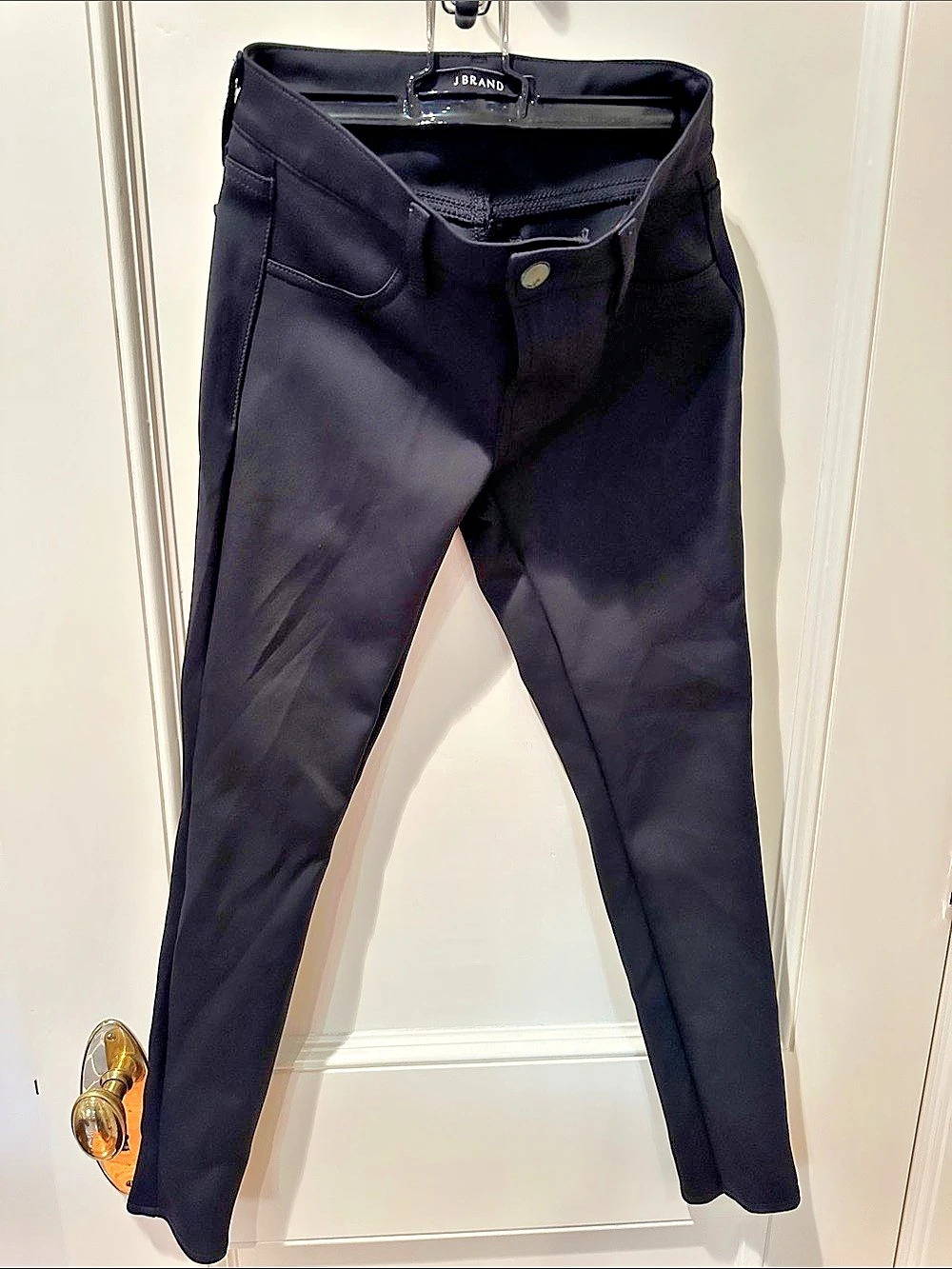 J Brand Super Skinny Odyssey Black Scuba/Neoprene Pants Sz 25